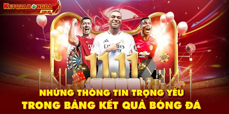 Những Thông Tin Trọng Yếu Trong Bảng Kết Quả Bóng Đá